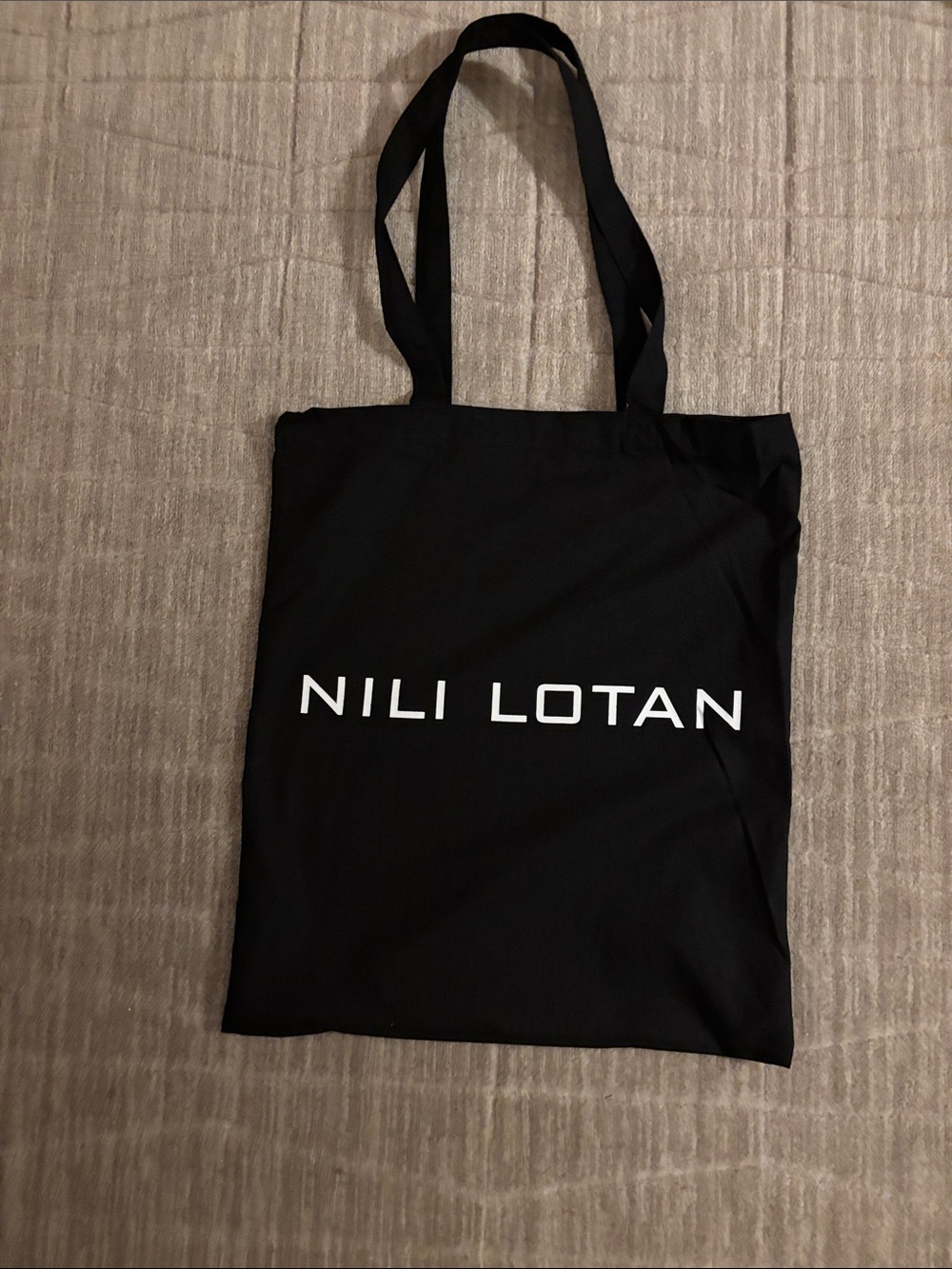 Nili Lotan Black Tote with White Logo